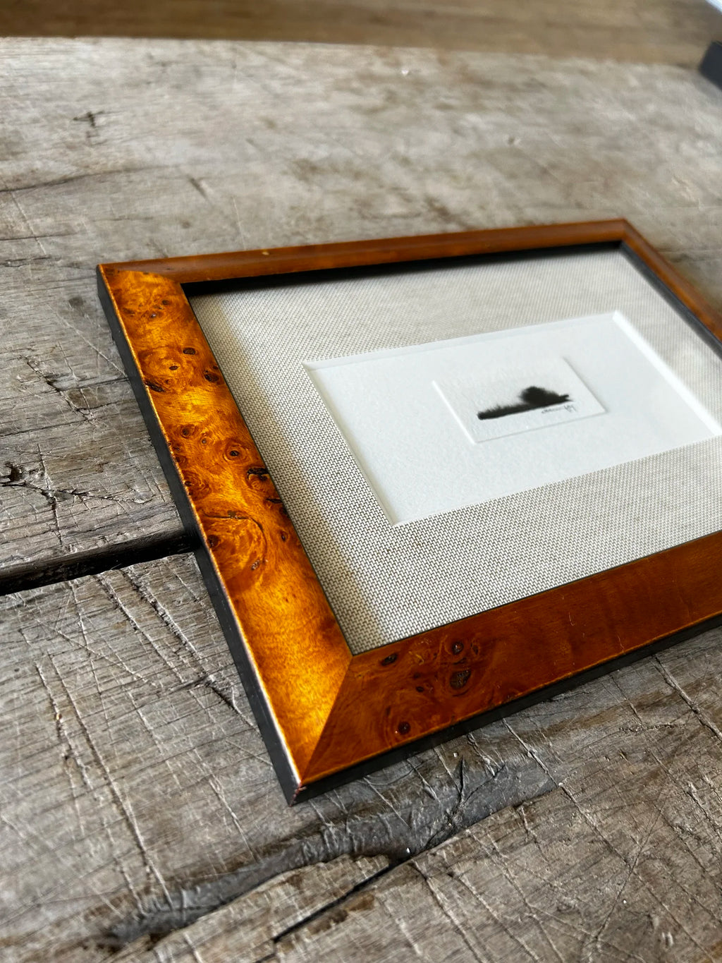 Framed Watercolor Landscape on Paper